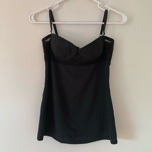 Alexander Wang Sheer Paneled Black Top